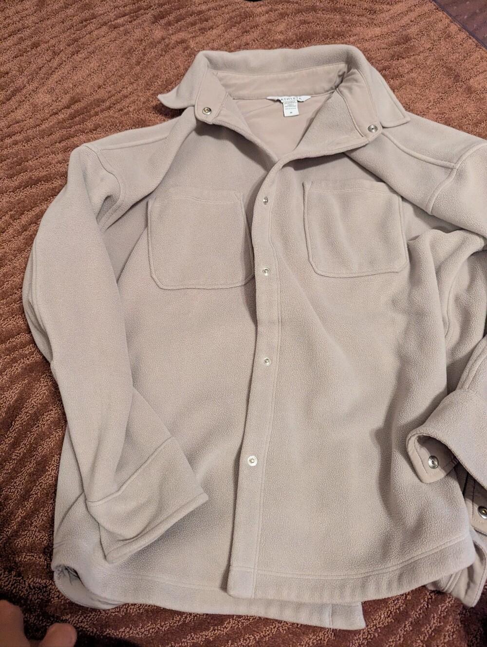 Athleta Fleece Button Up EUC